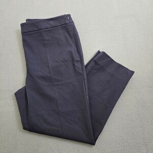 New Talbots Women 10 Navy Blue Chatham Crop Slim Leg High Rise Pants